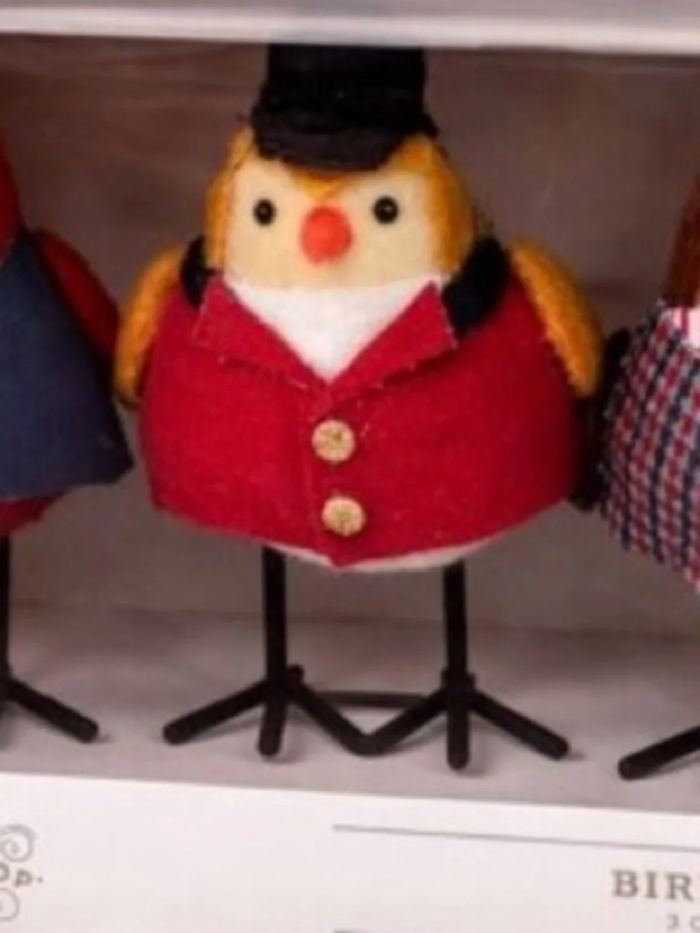 Wondershop 3 Plush Bird Set Darling Holiday Winter Decorations - Picture 4 of 5